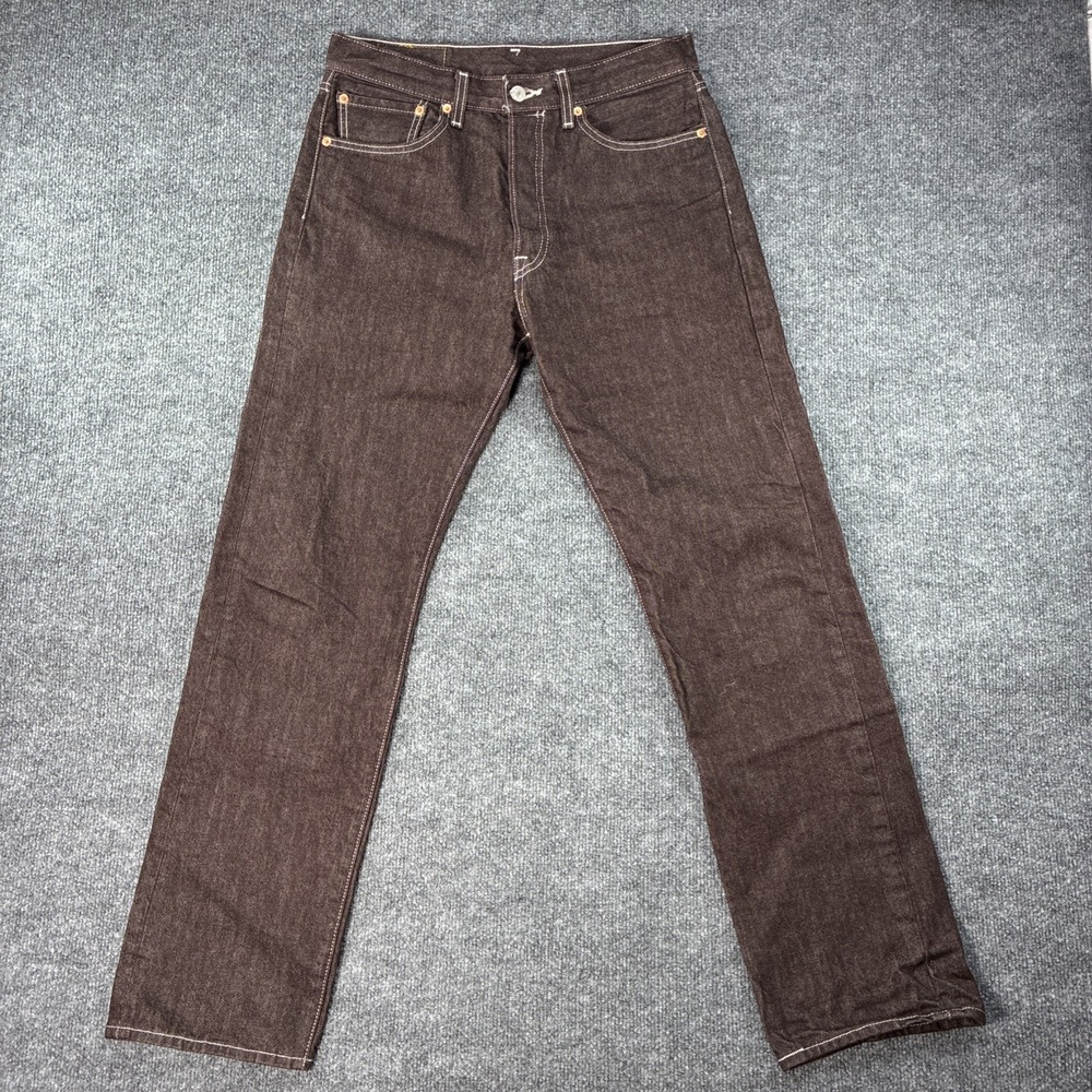 Levis 501 Original Fit Jeans Mens 32x34 FITS 32x32 Black Straight Leg Button Fly